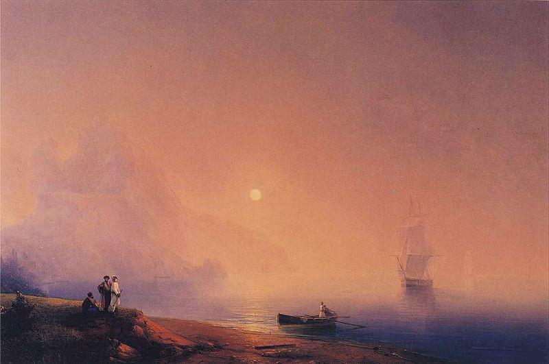 Ivan Aivazovsky Crimean Tartars on the Sea Shore China oil painting art
